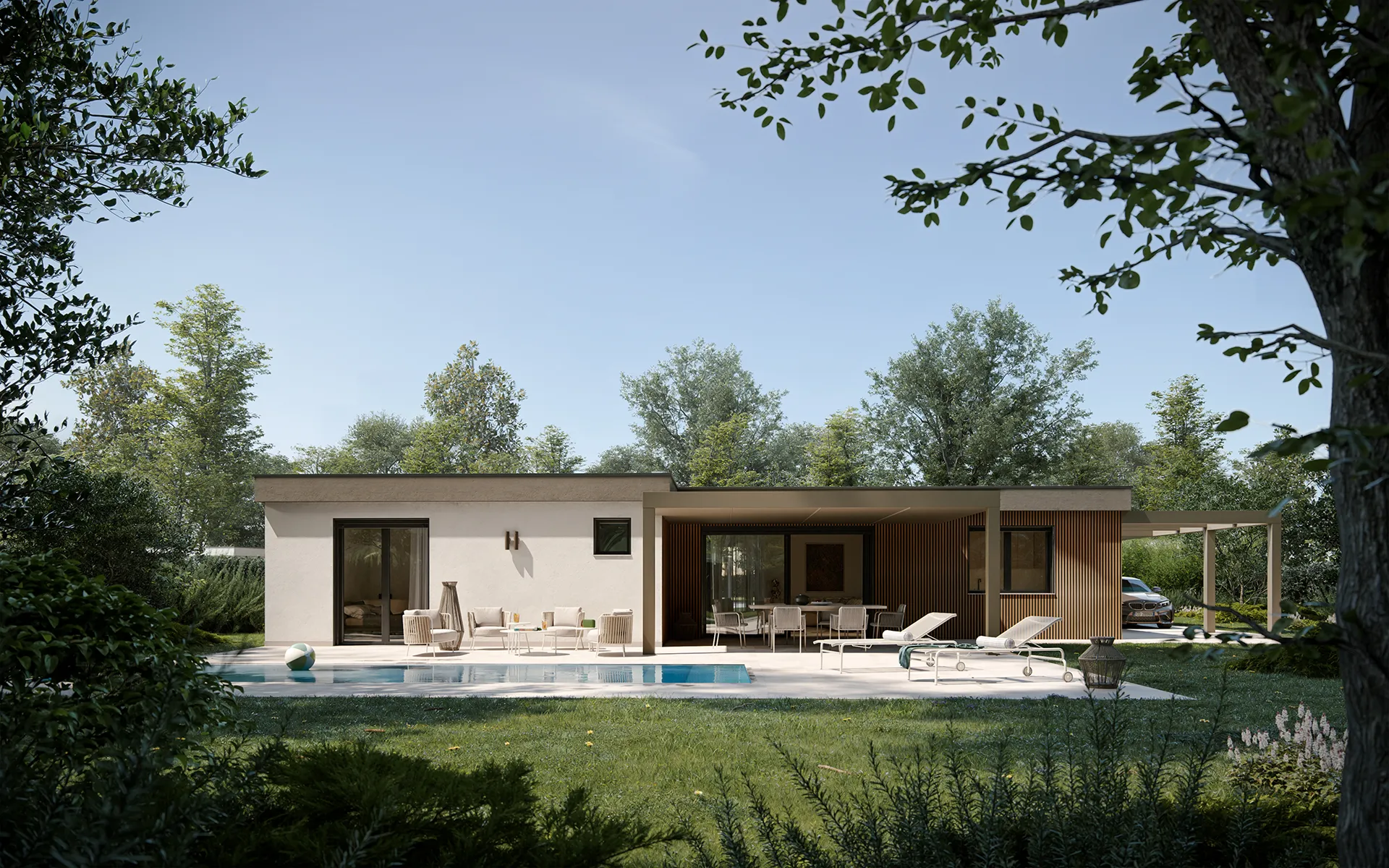 Villa indipendente di Corte Achillea con giardino privato e piscina, immersa nel verde alle porte di Verona